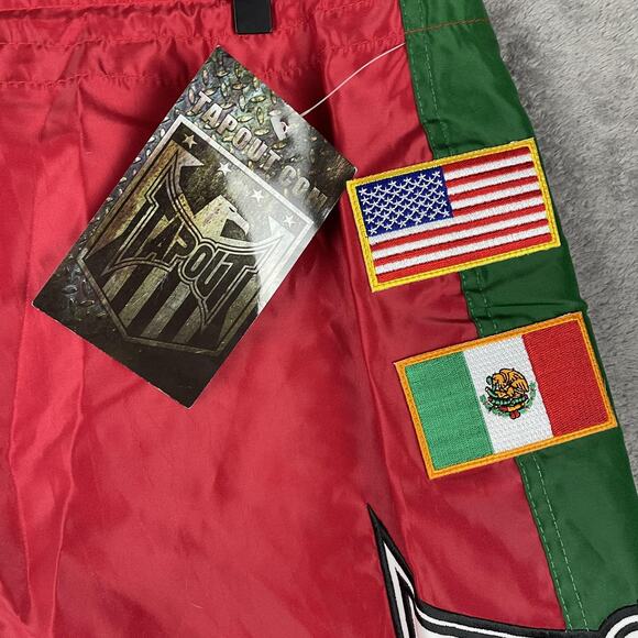 Tapout Shorts Mens 42 Green White Red Mexico Flag MMA Fight Training Embroidered - Picture 6 of 12